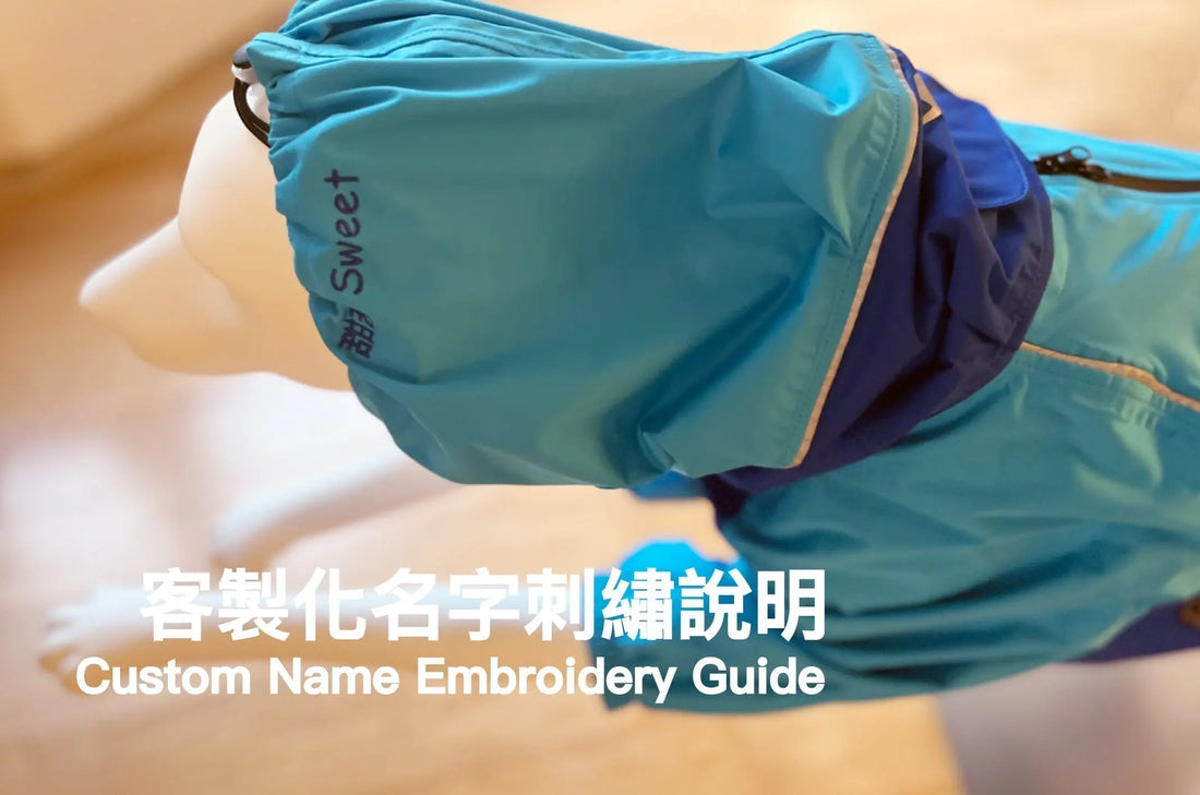 PETT2GO Custom Name Embroidery Guide客製化名字刺繡說明