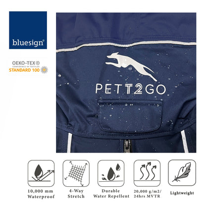 Corgi Breathable Raincoat With Legs - Deep Nightfall (USA) - PETT2GO