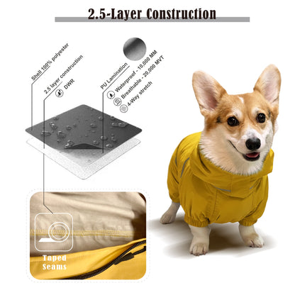 Corgi Breathable Raincoat With Legs - Golden Dawn (USA) - PETT2GO