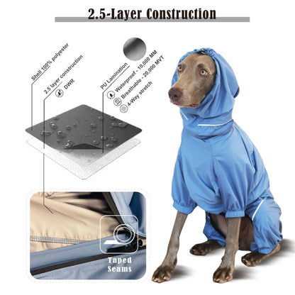 Dog Breathable Raincoat With Legs -Silence of Mist - PETT2GO